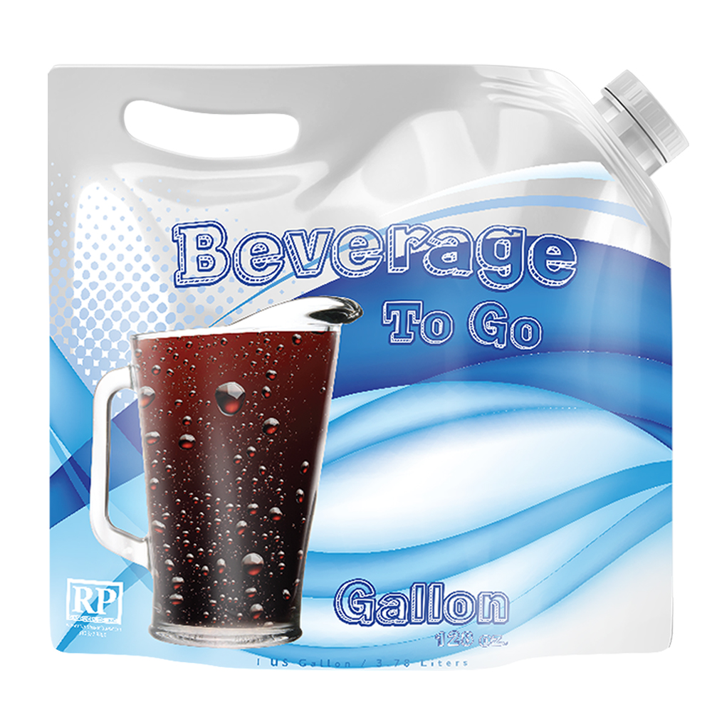 Blue Beverage Bag 1 & 1/2 Gallon Beverage Bags Custom Branded